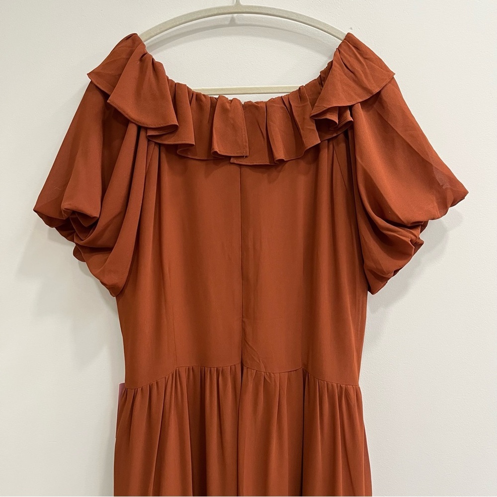Ivy City Co. Billie Dress brown-tone Amber Chiffon Sienna Brown Maxi Dress 14 - Picture 7 of 11